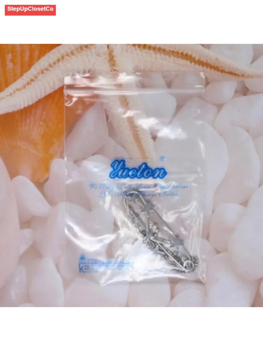 Y2K Star Tassel Rhinestone Brooch Pin for Women, Sweater Shawl Clip, Alloy